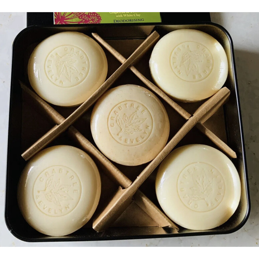 CRABTREE & EVELYN Naturals BODY BARS - Sealed 5 Bars